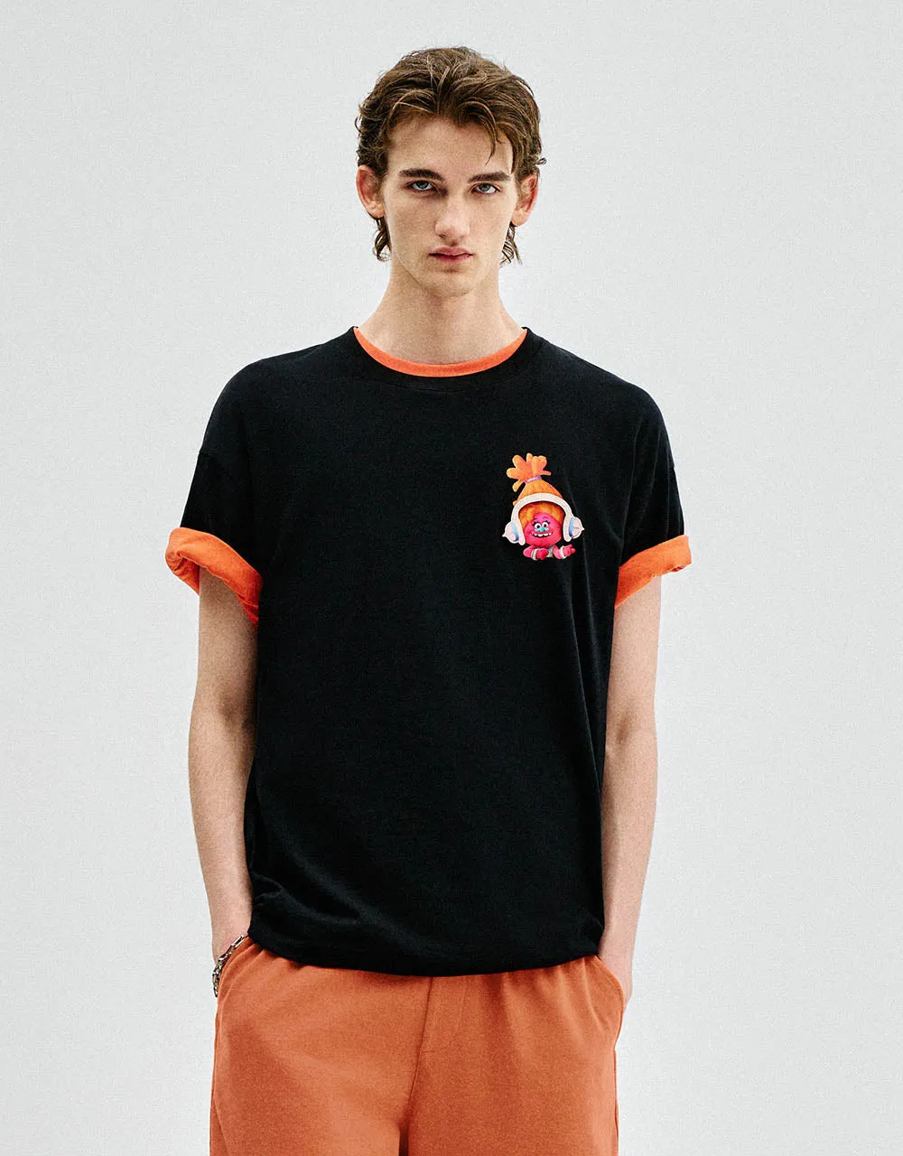 Crew Neck Loose T-Shirt sold by Urban Revivo