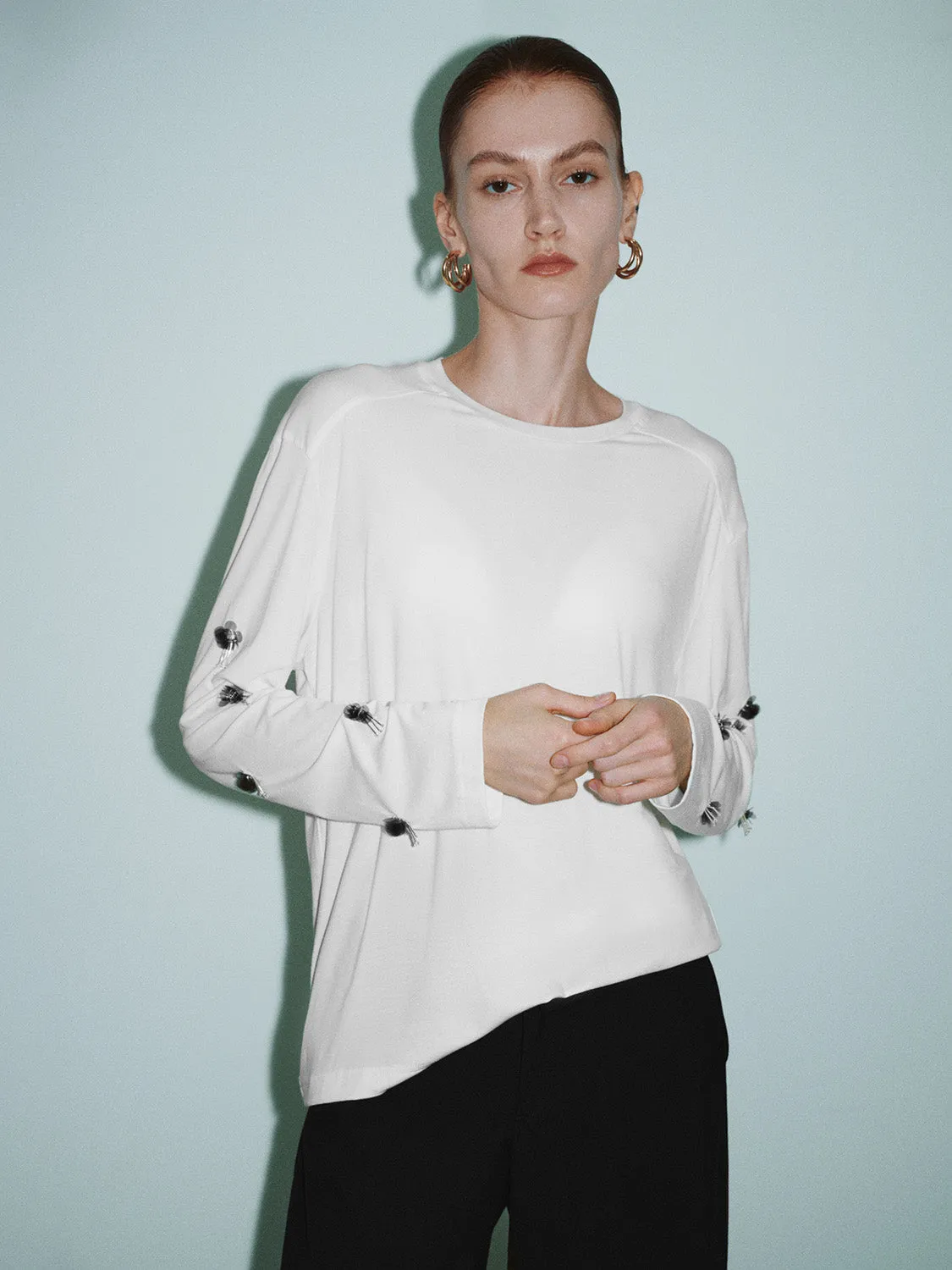 Crew Neck Loose T-Shirt sold by Urban Revivo