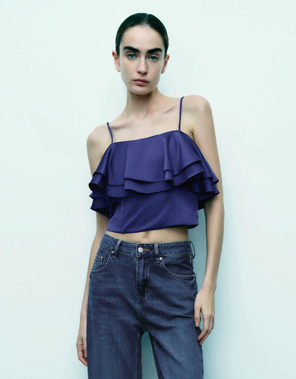 Ruffle Off-Shoulder Cami Top sold by Urban Revivo