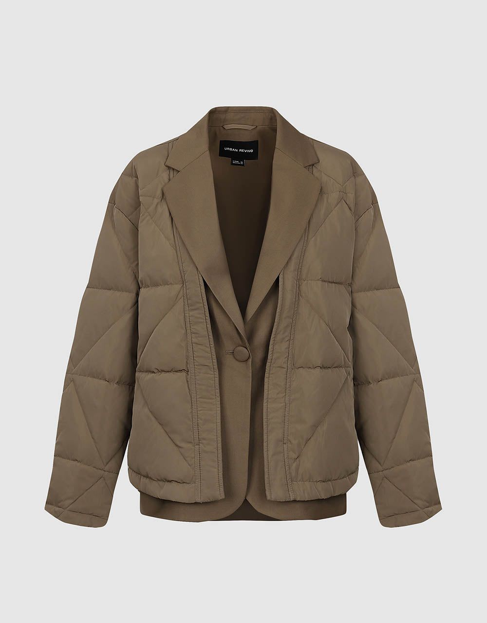 Notch Lapel V-Neck Down Jacket sold by Urban Revivo product image thumbnail 2
