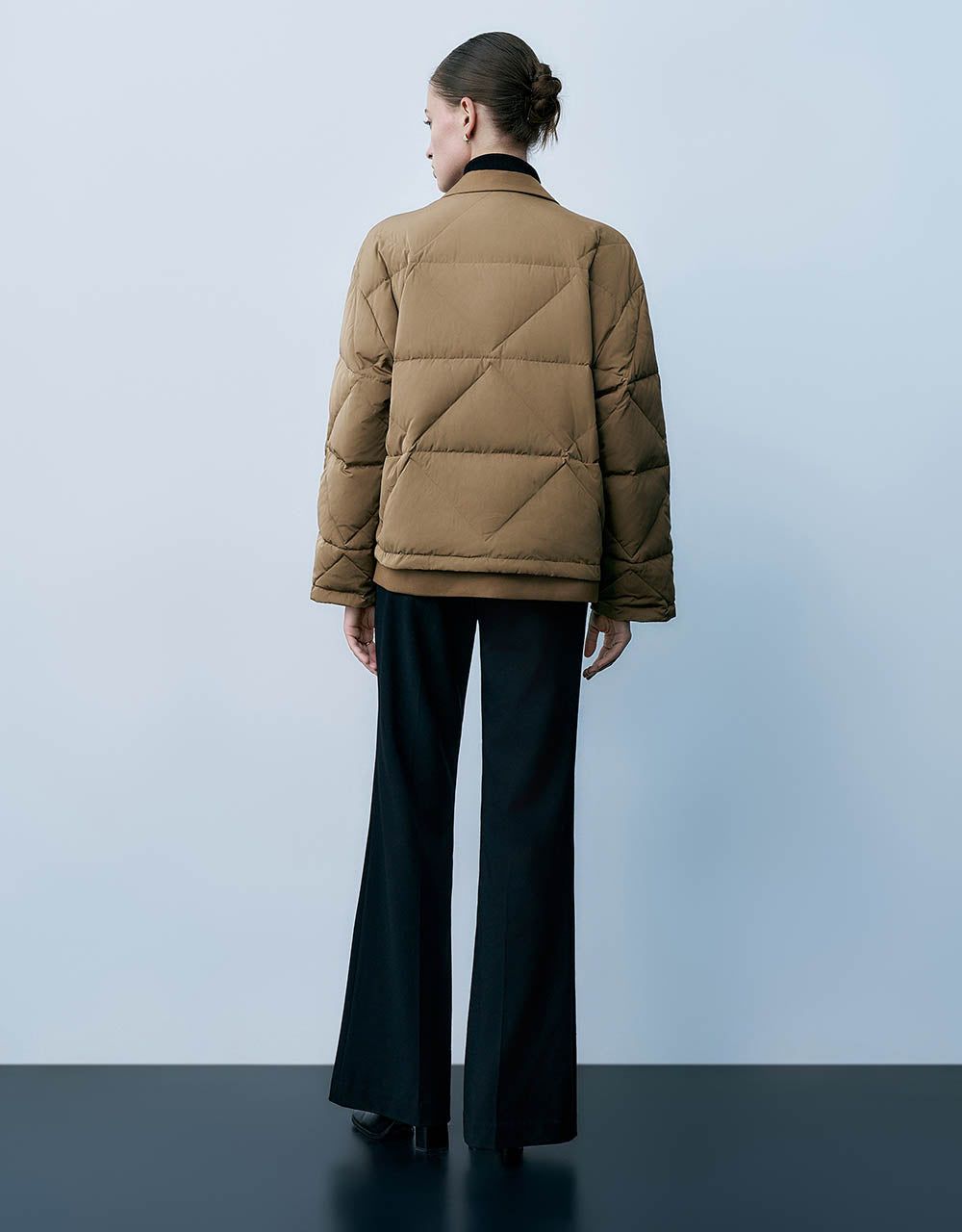 Notch Lapel V-Neck Down Jacket sold by Urban Revivo product image thumbnail 4