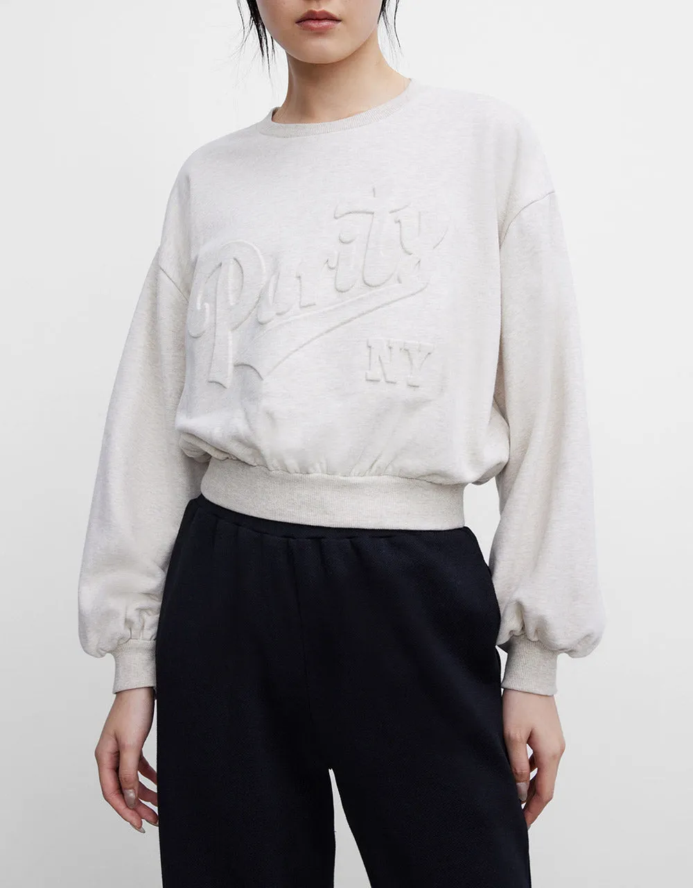 Letter Embossed Sweatshirt sold by Urban Revivo product image thumbnail 2