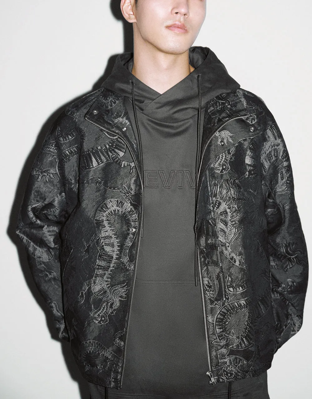 Zipper Front Printed Jacket sold by Urban Revivo product image thumbnail 2