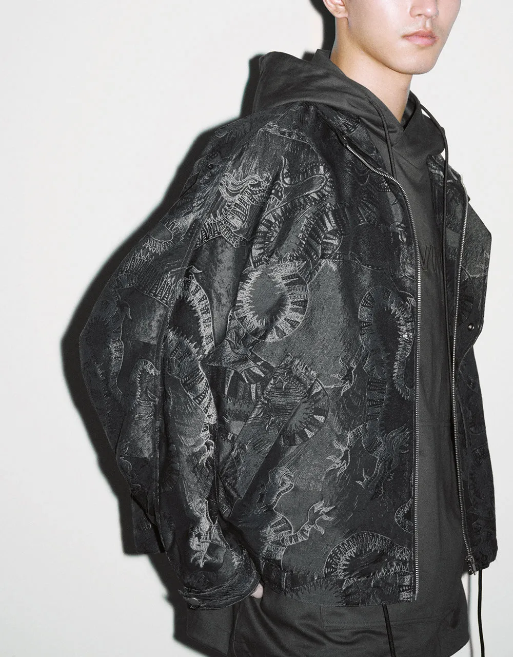 Zipper Front Printed Jacket sold by Urban Revivo product image thumbnail 3