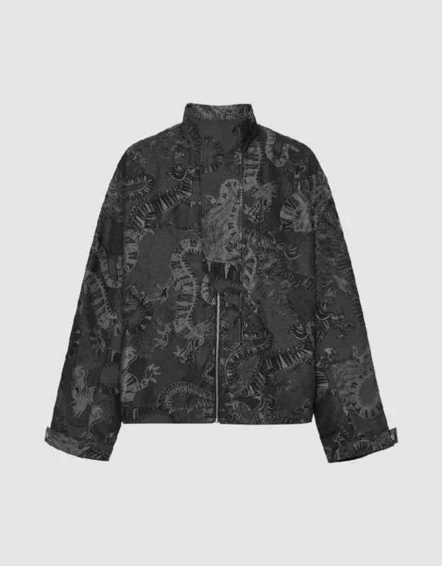 Zipper Front Printed Jacket sold by Urban Revivo