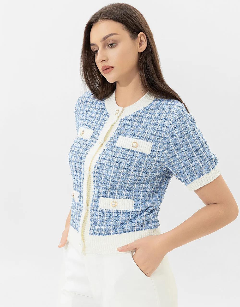 Crew Neck Knitted Cardigan sold by Urban Revivo product image thumbnail 3