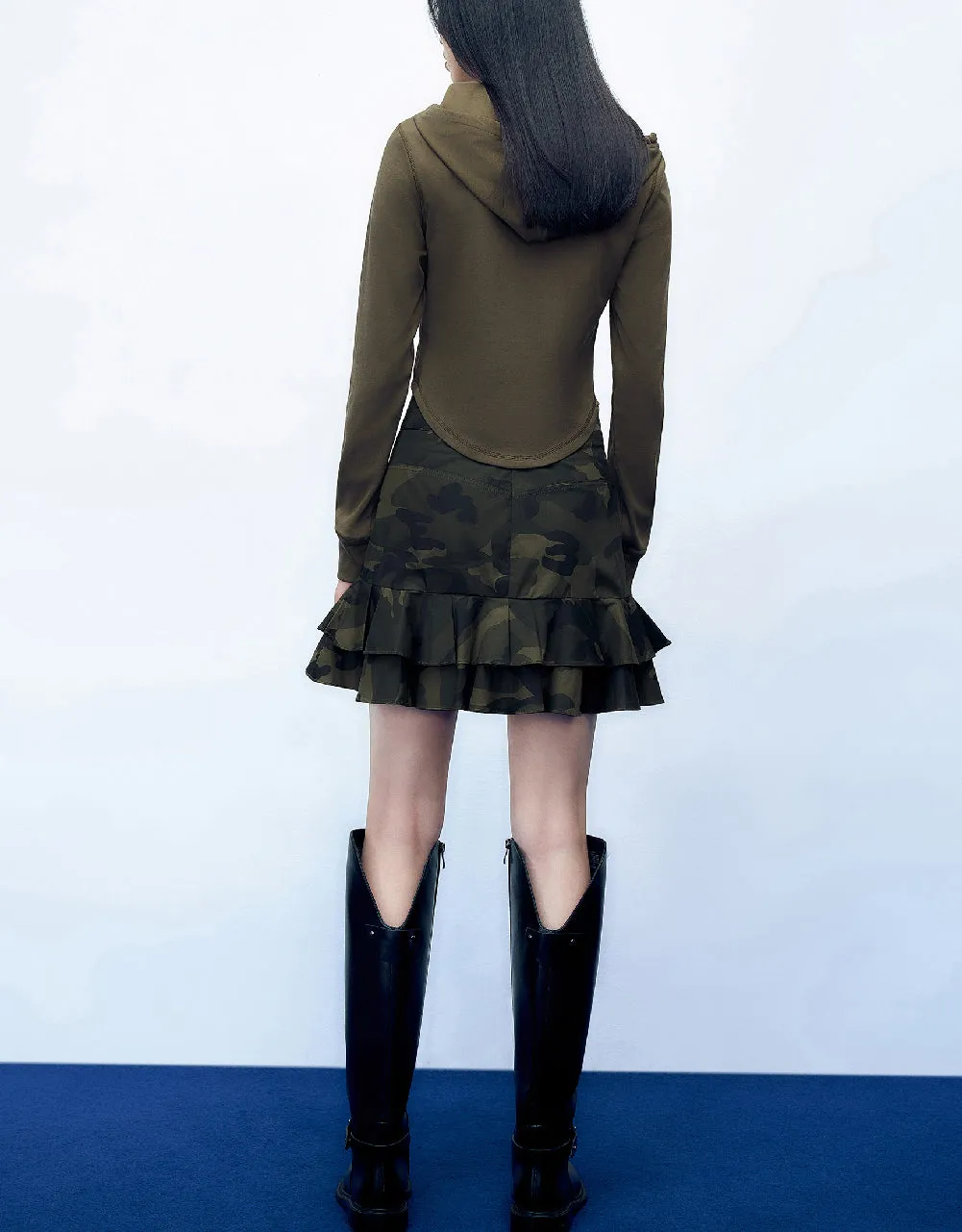 Zipper Front Hooded Skinny Knitted Jacket sold by Urban Revivo product image thumbnail 4