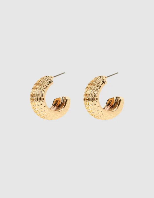 Embossing Hoop Earrings sold by Urban Revivo