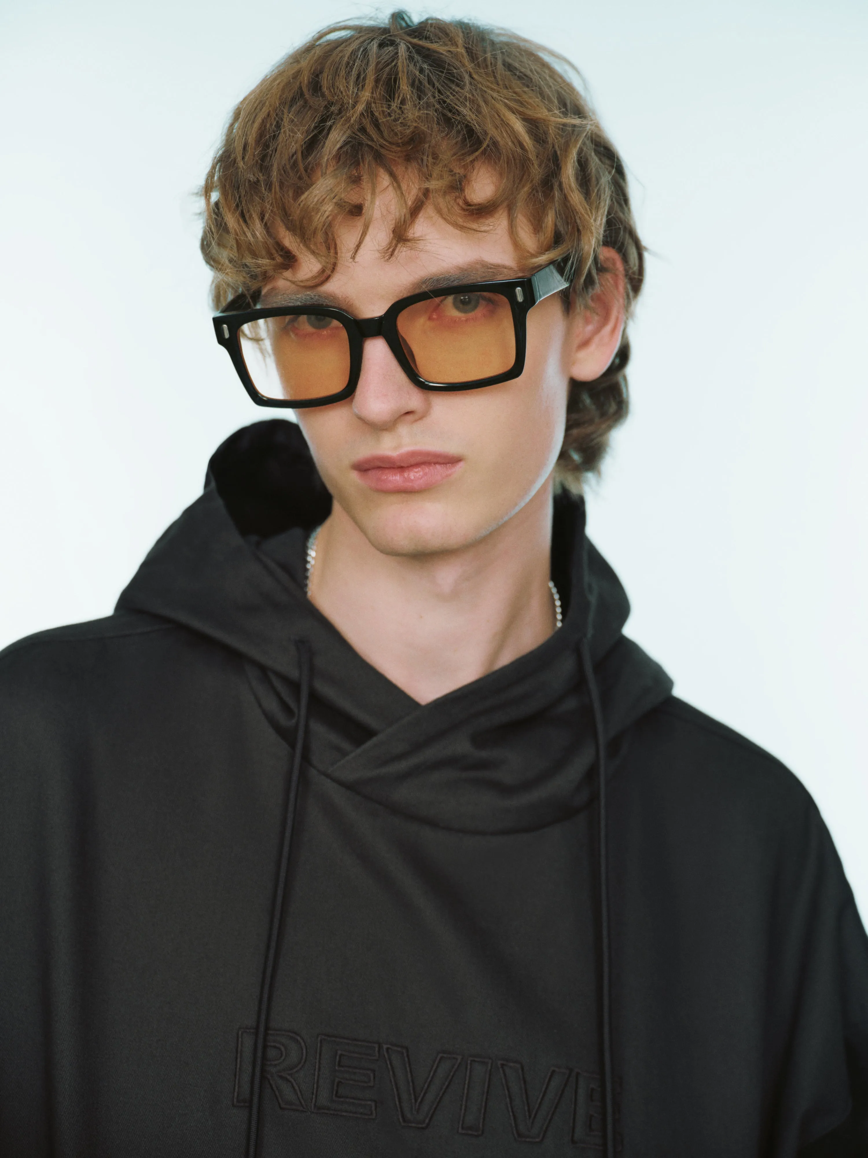 Letter Embossed Oversized Hooded Overhead Shirt sold by Urban Revivo product image thumbnail 5