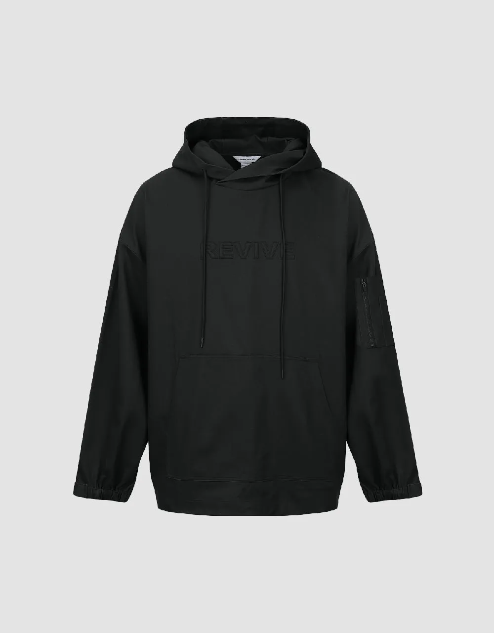 Letter Embossed Oversized Hooded Overhead Shirt sold by Urban Revivo product image thumbnail 2