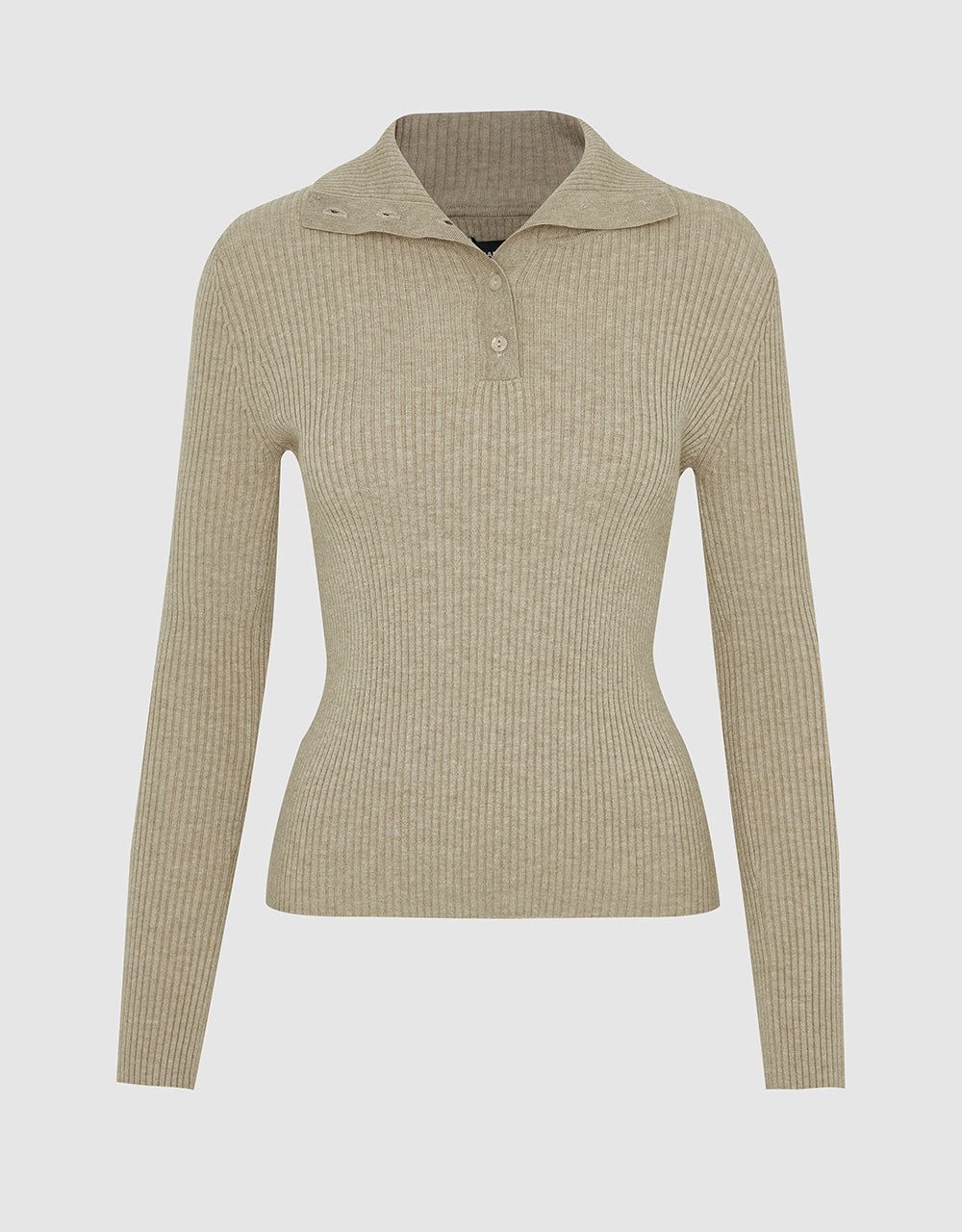 Lapel Skinny Knitted T-Shirt sold by Urban Revivo product image thumbnail 2