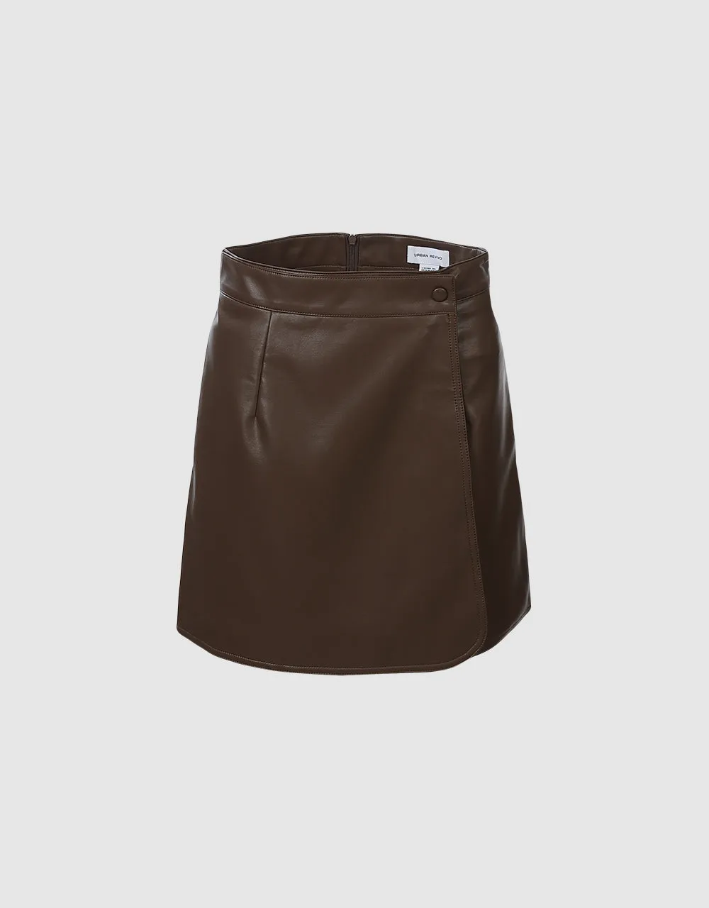 Faux Leather Wrapped Skirt sold by Urban Revivo