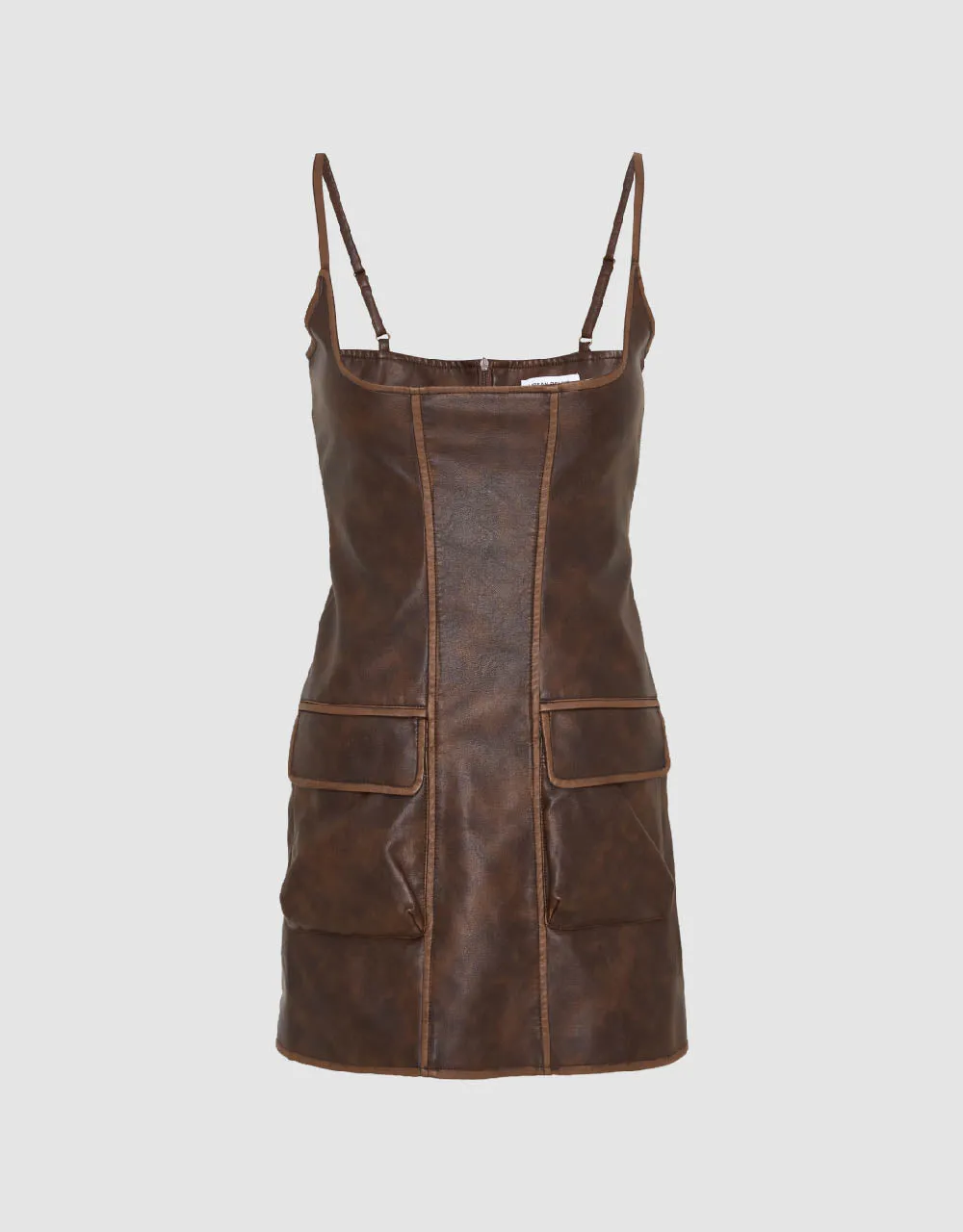 Sleeveless Vegan Leather A-Line Dress sold by Urban Revivo product image thumbnail 2
