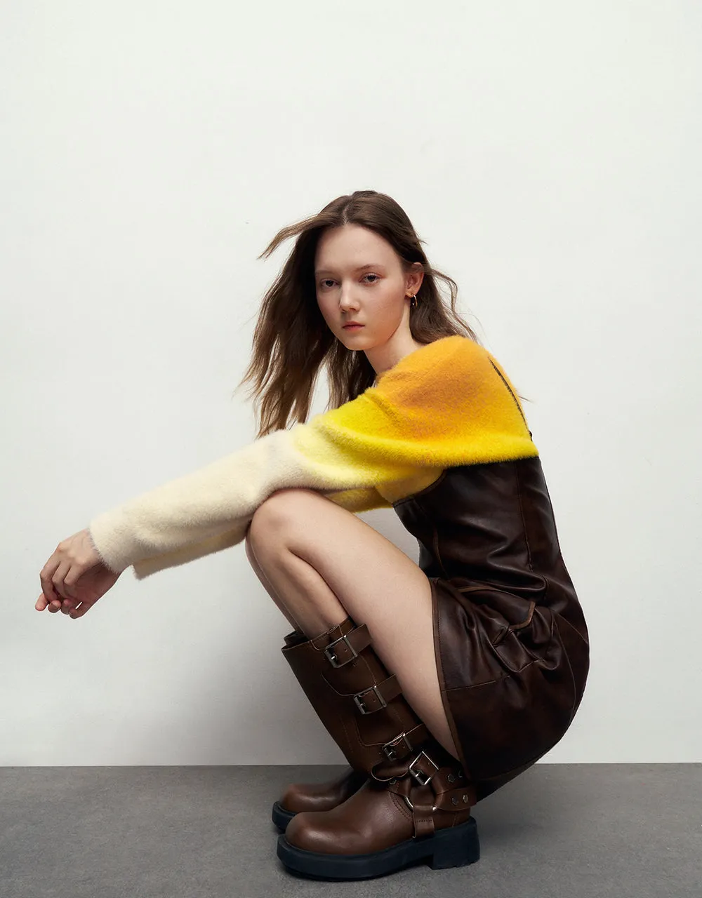 Sleeveless Vegan Leather A-Line Dress sold by Urban Revivo product image thumbnail 3