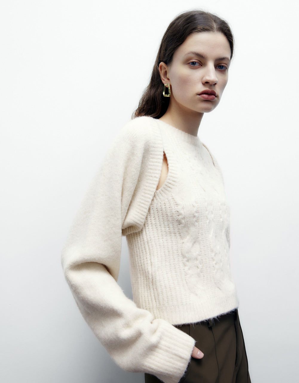 Dolman Sleeve Knitted Sweater sold by Urban Revivo product image thumbnail 2