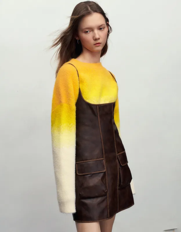 Sleeveless Vegan Leather A-Line Dress sold by Urban Revivo