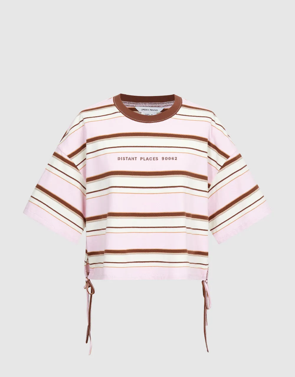 Striped Crew Neck T-Shirt sold by Urban Revivo product image thumbnail 2