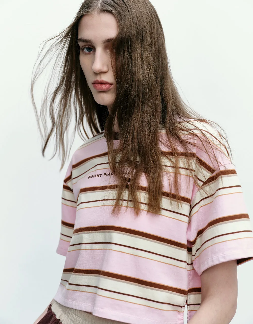 Striped Crew Neck T-Shirt sold by Urban Revivo product image thumbnail 5