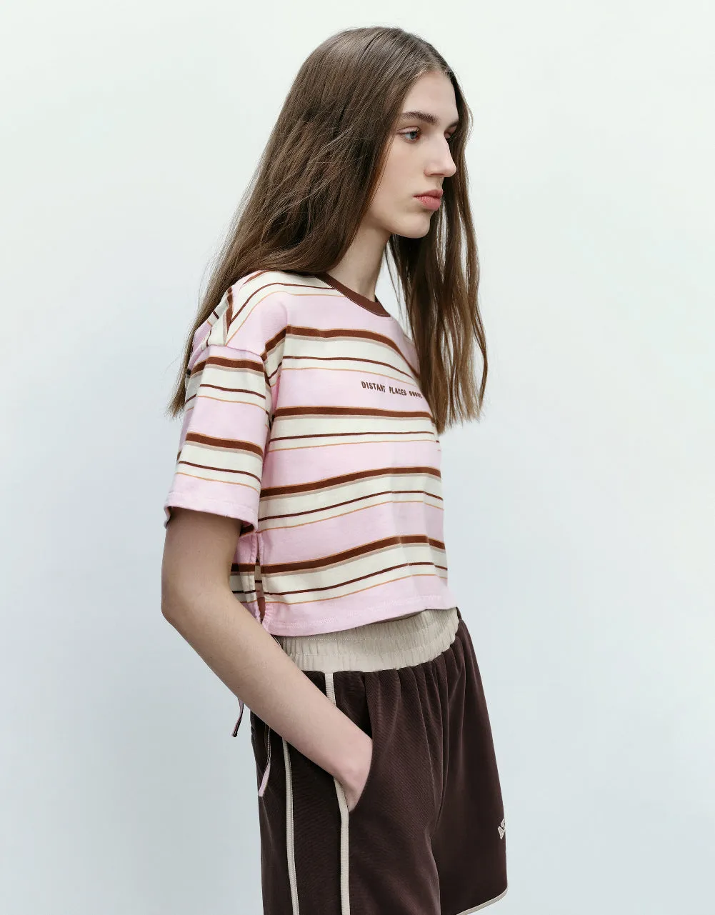 Striped Crew Neck T-Shirt sold by Urban Revivo product image thumbnail 3