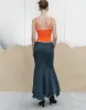 Lace Up Front Knitted Tank Top sold by Urban Revivo