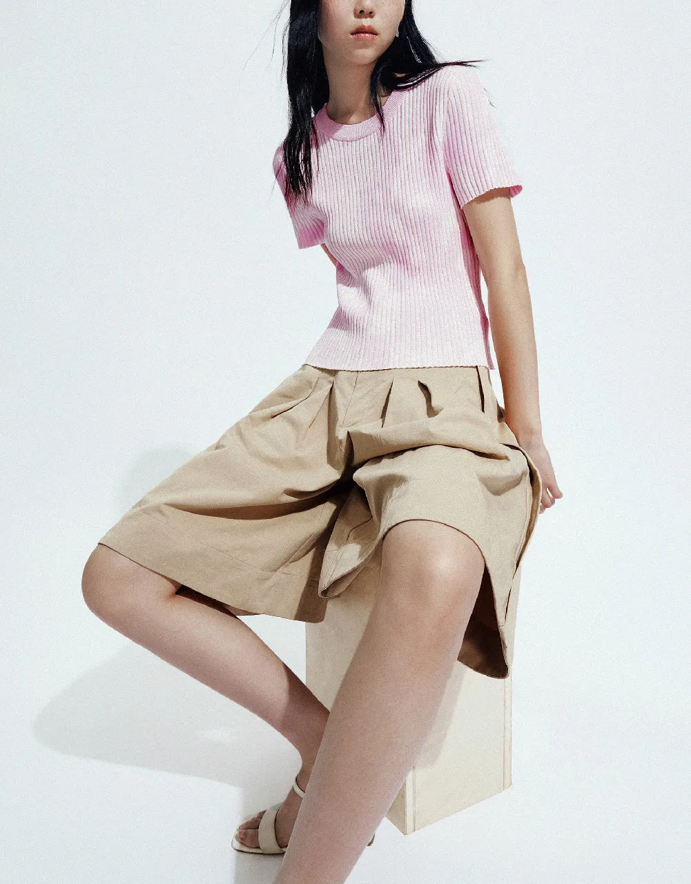 Crew Neck Knitted T-Shirt sold by Urban Revivo product image thumbnail 3