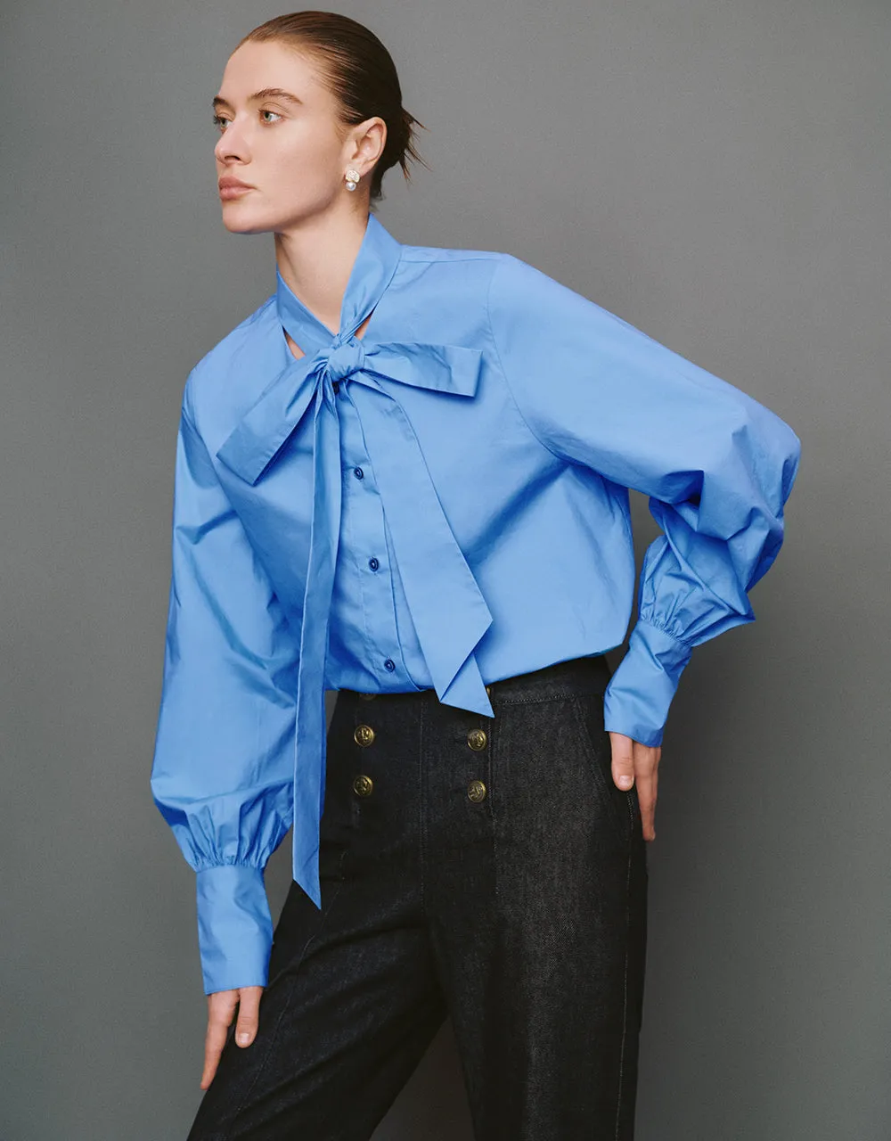 Striaght Loose Shirt With Tie sold by Urban Revivo