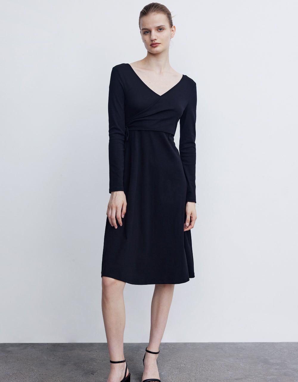 Standard Sleeve V-Neck A-Line Dress sold by Urban Revivo