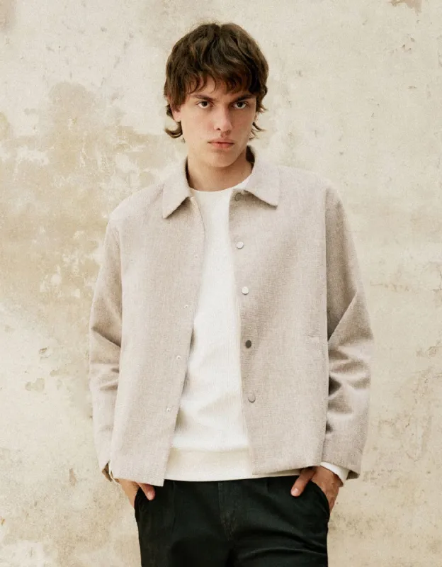 Textured Press Button Jacket sold by Urban Revivo