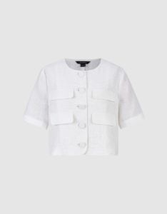 Short Sleeve Tweed Jacket sold by Urban Revivo