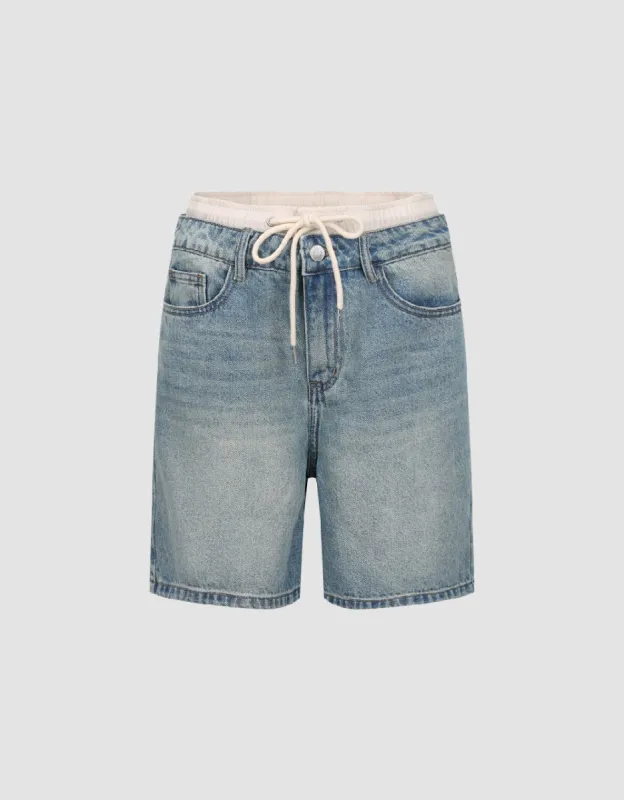 Loose Denim Shorts sold by Urban Revivo