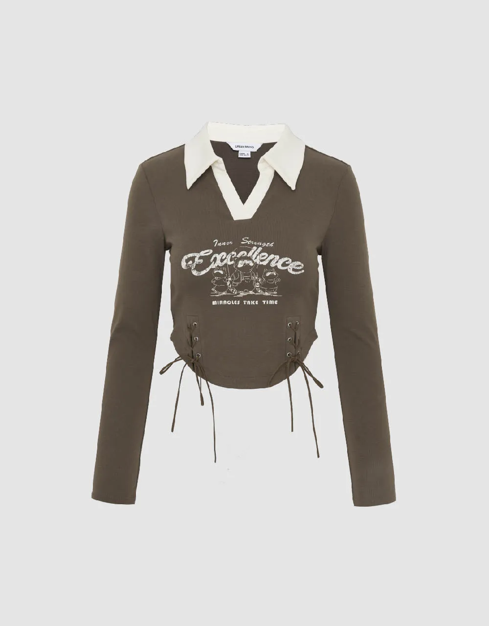 Letter Printed Skinny T-Shirt sold by Urban Revivo product image thumbnail 2