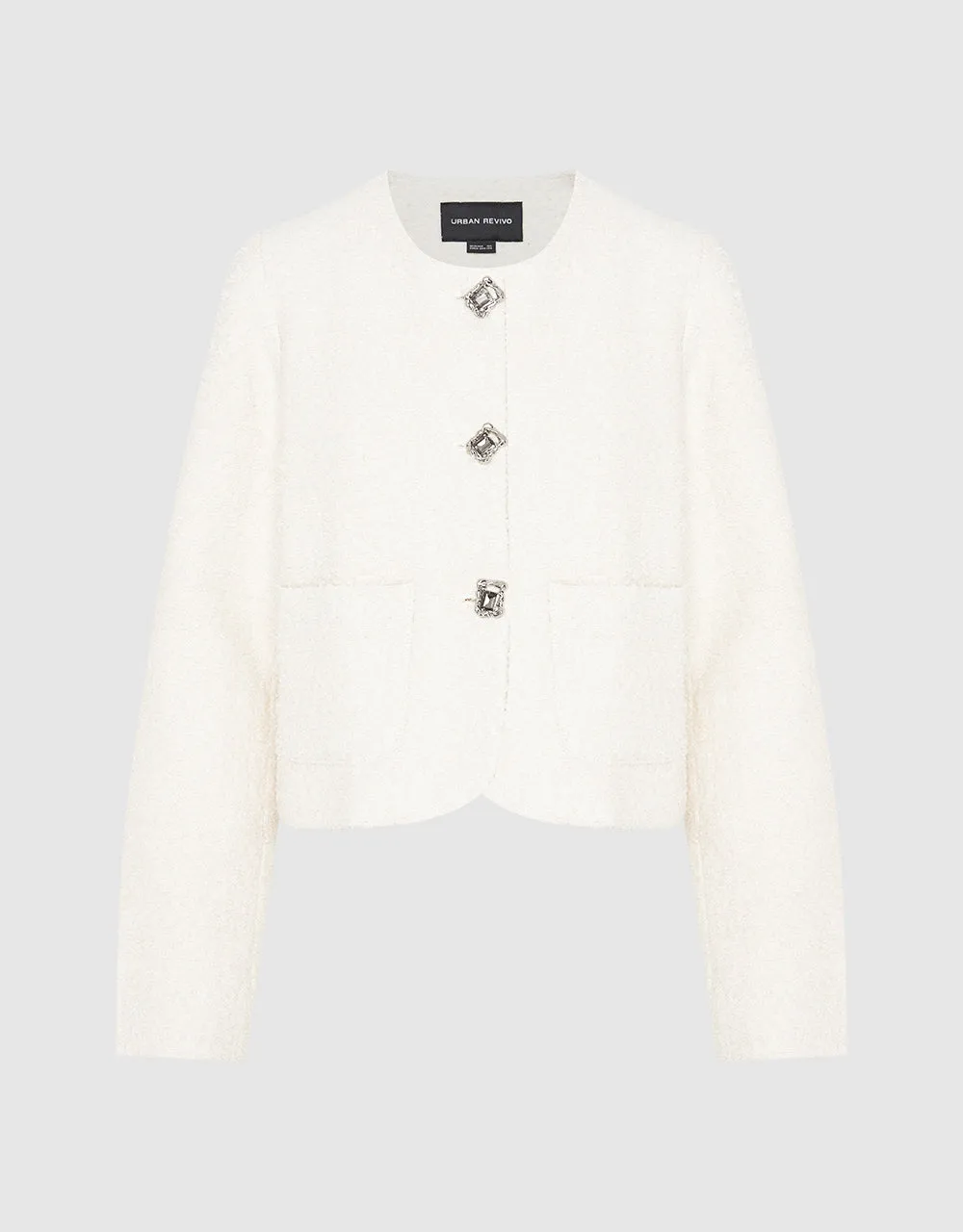 Rhingstone Buttons Tweed Jacket sold by Urban Revivo product image thumbnail 2