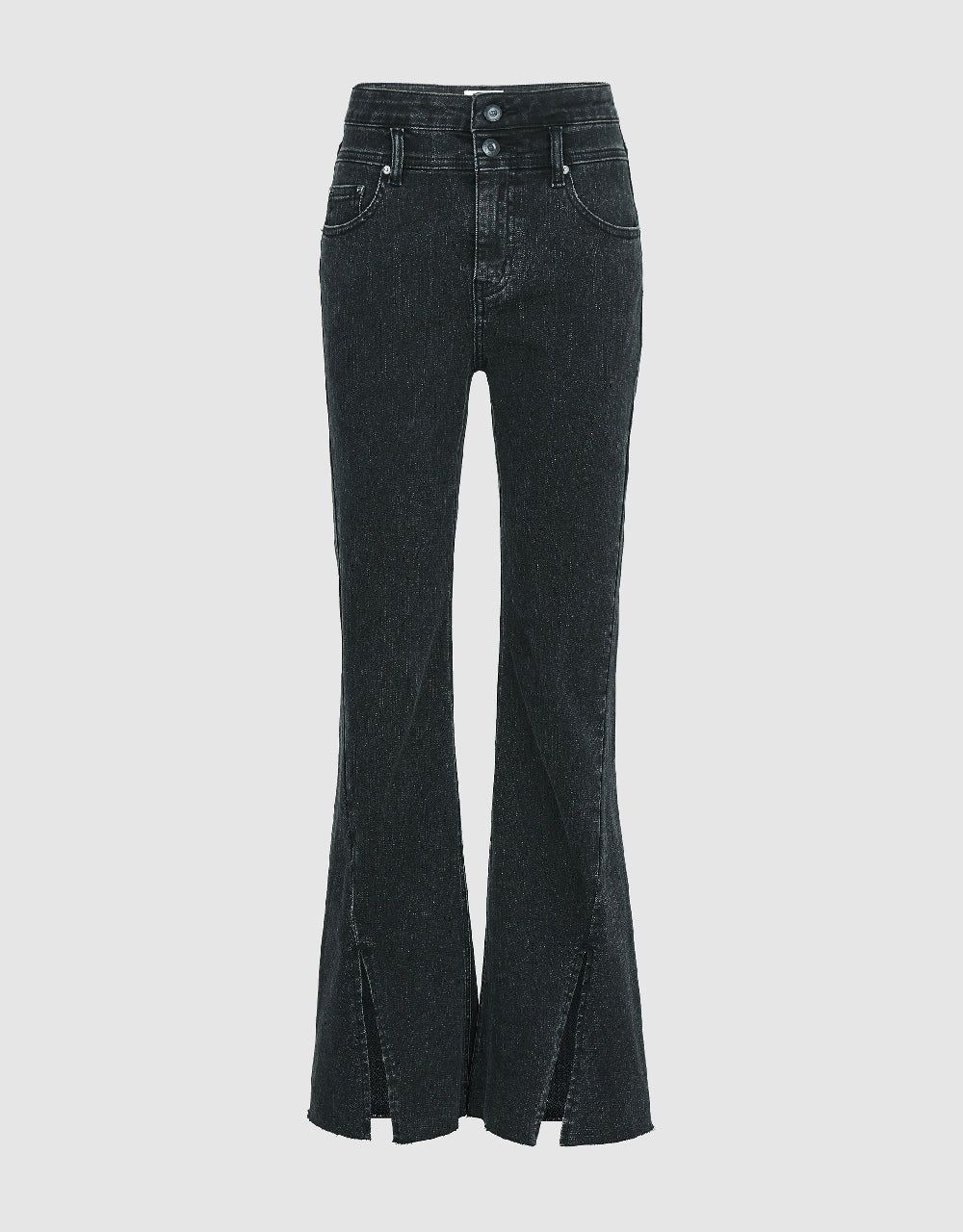 Split Hem Flare Jeans sold by Urban Revivo
