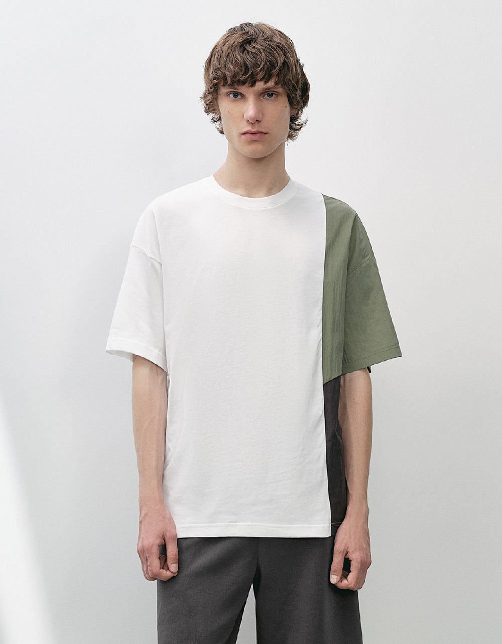 Colorblocks Crew Neck T-Shirt sold by Urban Revivo