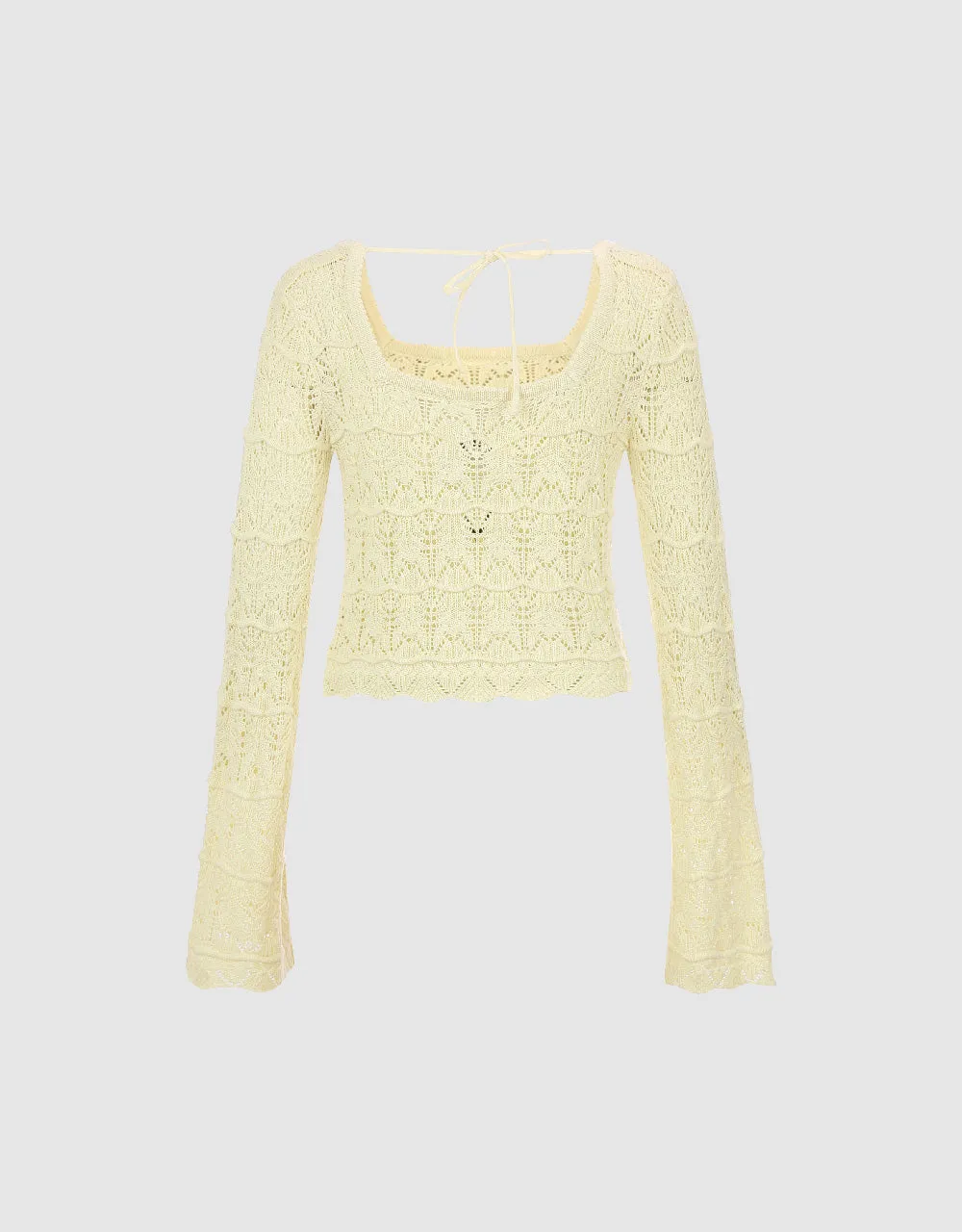 U Neck Knitted T-Shirt sold by Urban Revivo product image thumbnail 5