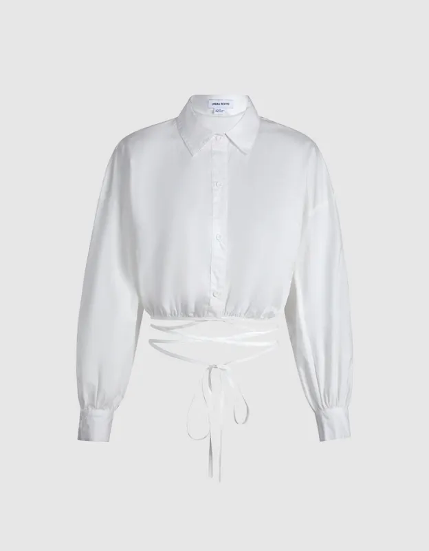 Plain Drop Shoulder Long Sleeve Shirt sold by Urban Revivo