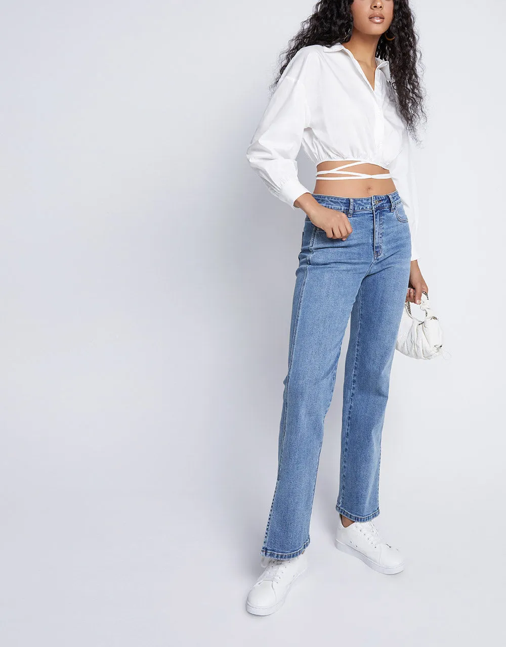 Plain Drop Shoulder Long Sleeve Shirt sold by Urban Revivo product image thumbnail 5