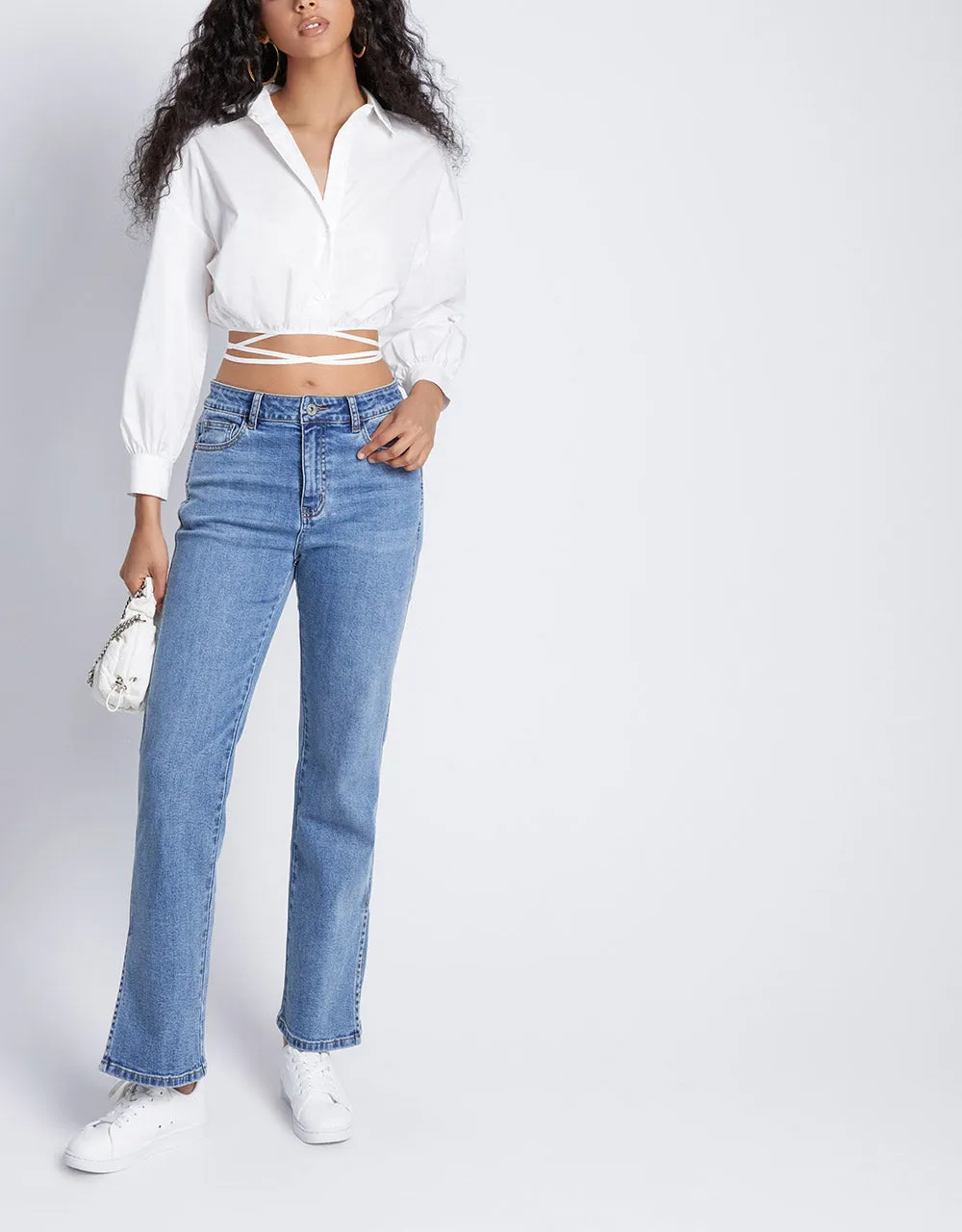 Plain Drop Shoulder Long Sleeve Shirt sold by Urban Revivo product image thumbnail 4