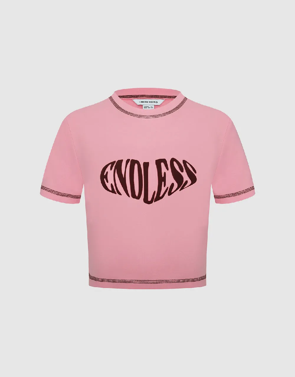 Endless Printed Crew Neck Skinny T-Shirt sold by Urban Revivo