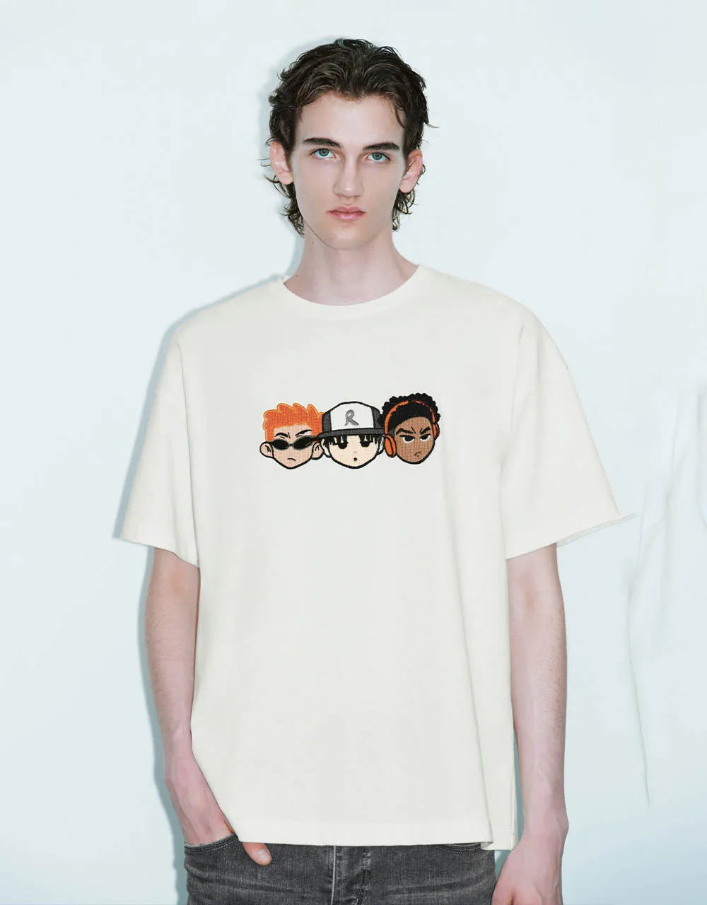 Crew Neck Loose T-Shirt sold by Urban Revivo