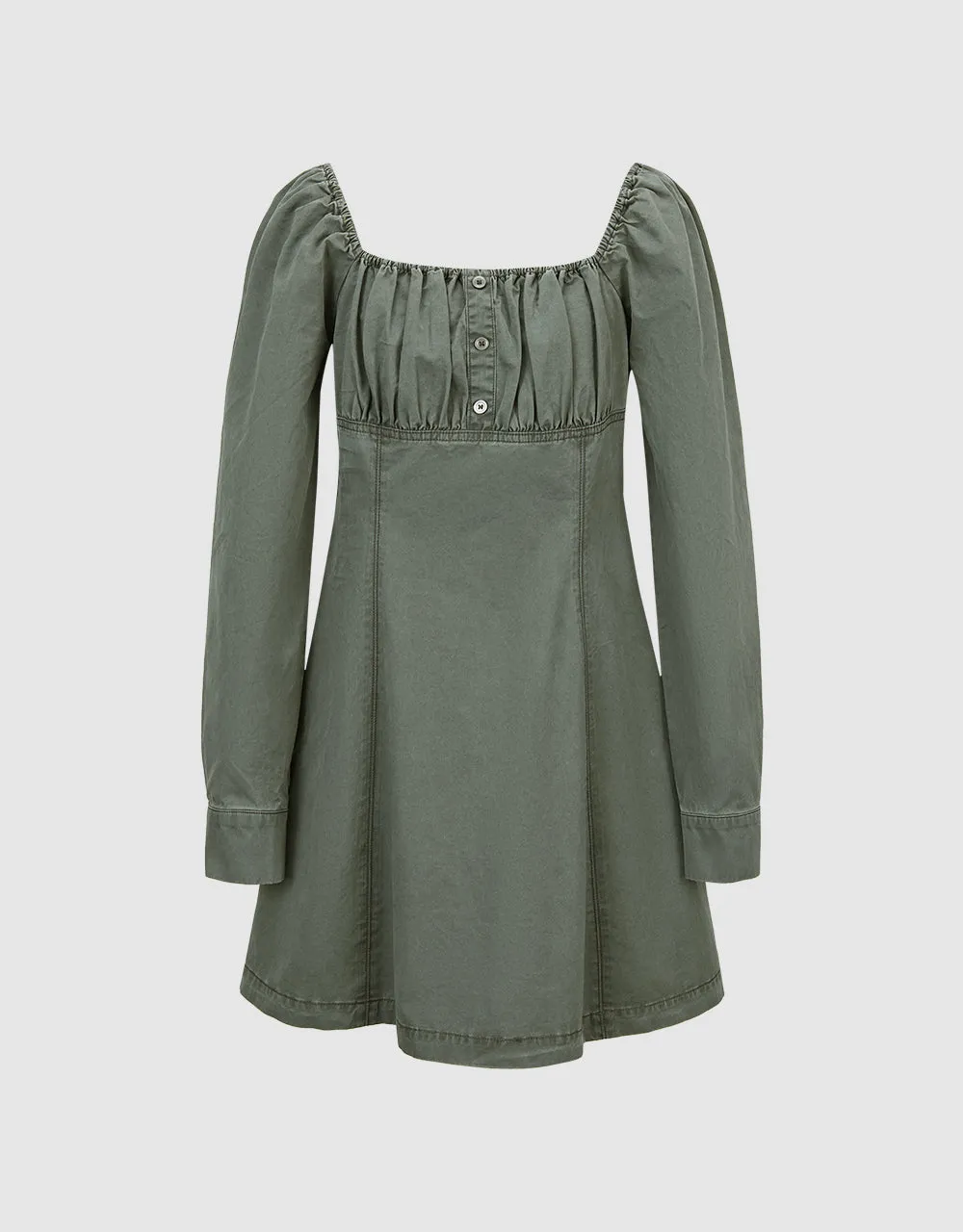 Square-cut Collar Skater Dress sold by Urban Revivo product image thumbnail 2