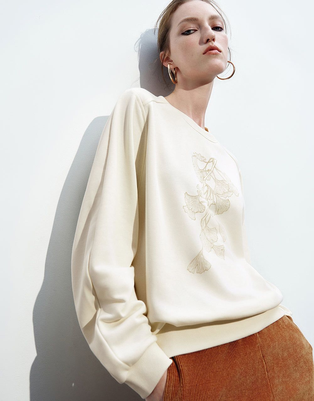 Printed Crew Neck Loose T-Shirt sold by Urban Revivo product image thumbnail 3