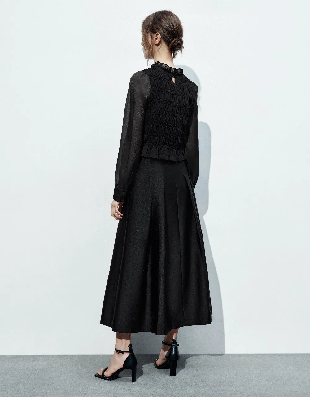 Pleated Midi A-Line Skirt sold by Urban Revivo product image thumbnail 5