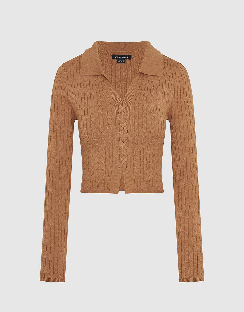 Skinny Lapel Knitted T-Shirt sold by Urban Revivo product image thumbnail 2