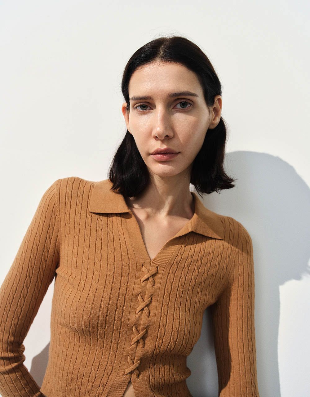 Skinny Lapel Knitted T-Shirt sold by Urban Revivo product image thumbnail 5