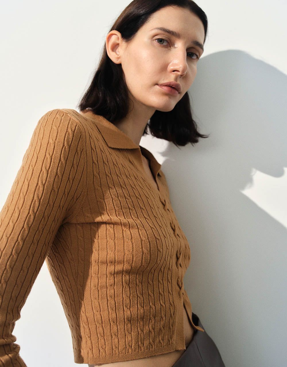 Skinny Lapel Knitted T-Shirt sold by Urban Revivo product image thumbnail 3