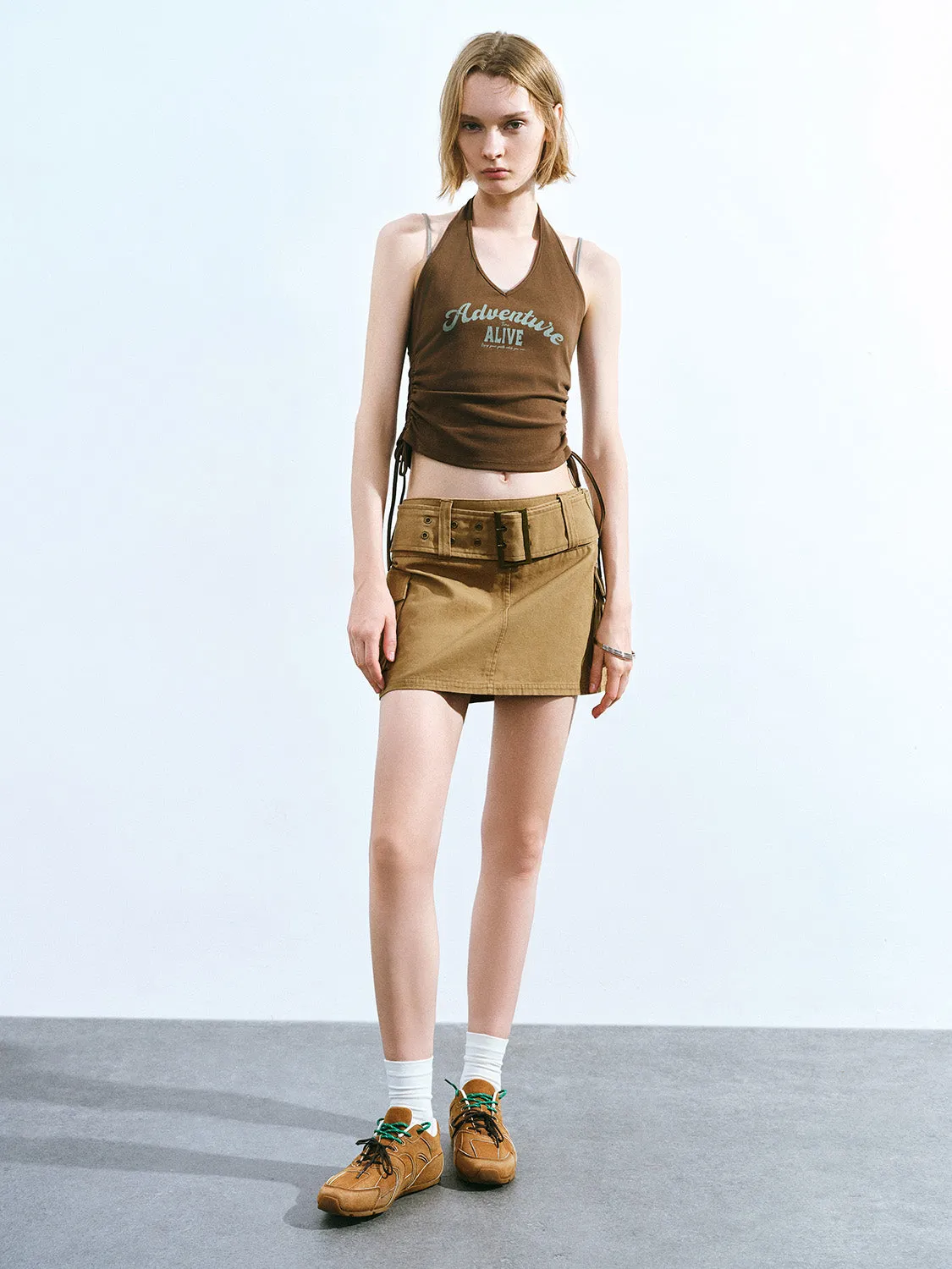 Mini A-Line Skirt With Belt sold by Urban Revivo product image thumbnail 5