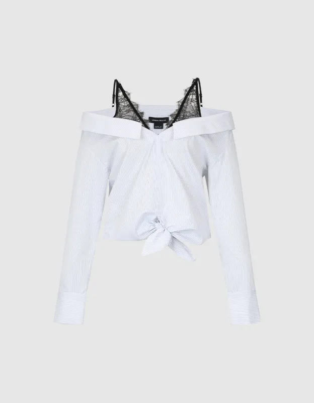 2 In 1 Off-Shoulder Blouse sold by Urban Revivo