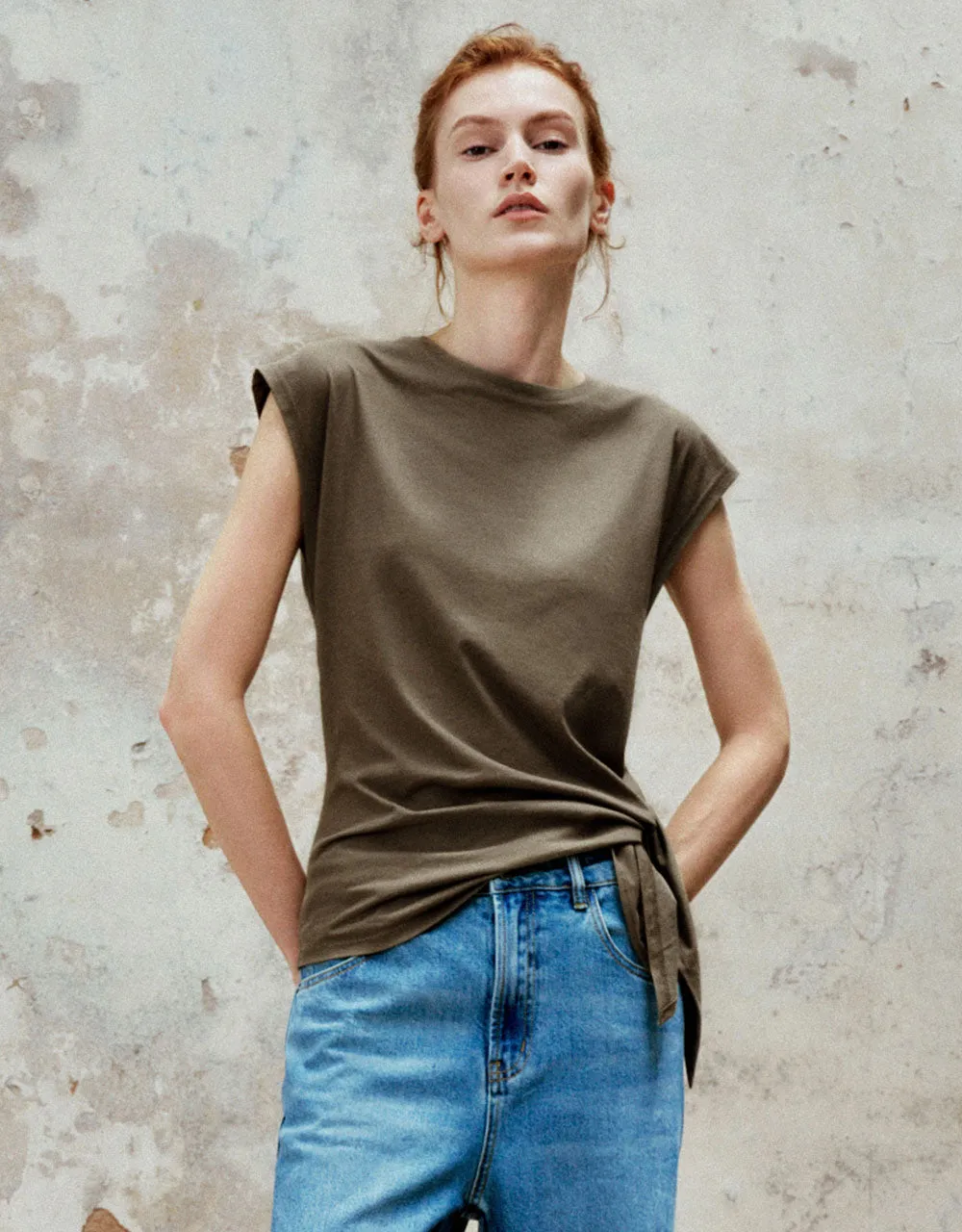 Knot Crew Neck Tank Top sold by Urban Revivo