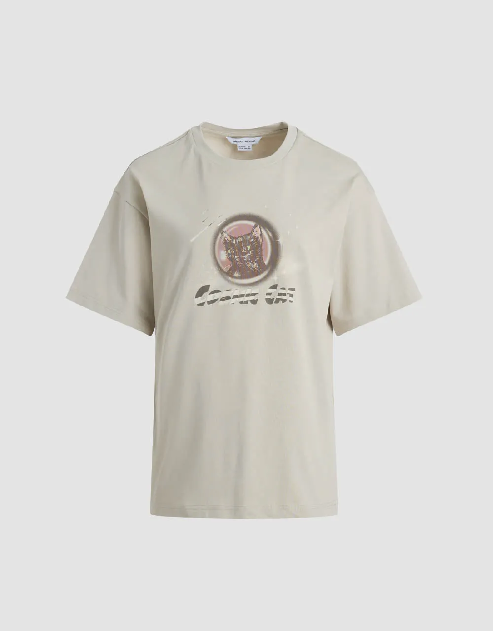 Printed Crew Neck Loose T-Shirt sold by Urban Revivo